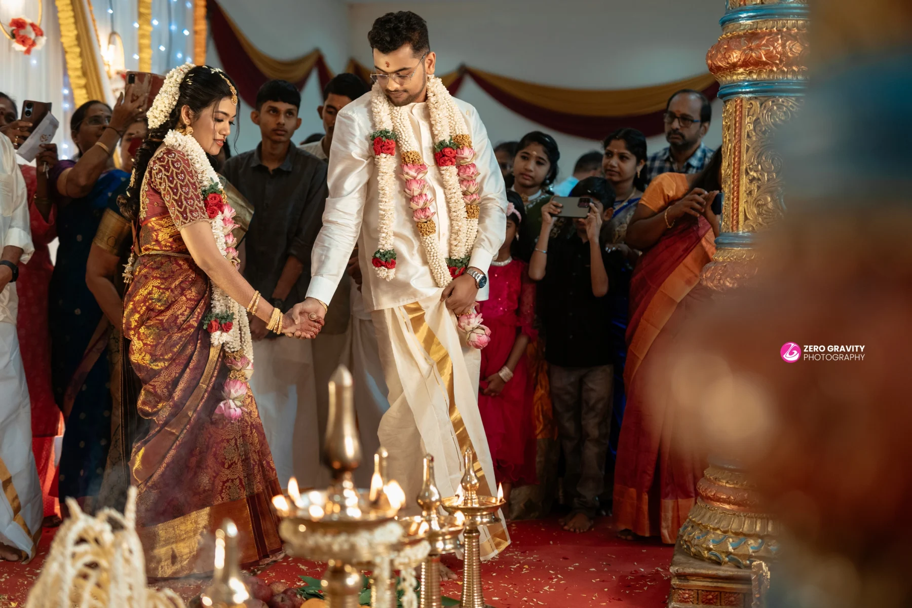 Exchange of garlands wedding ritual in Chennai
