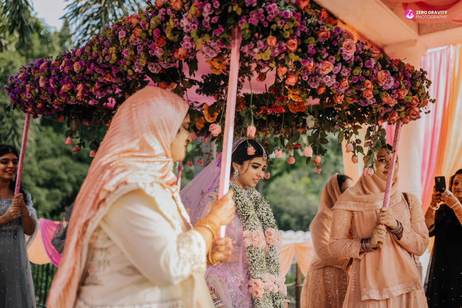 Elegant couple portrait at luxury reception venue
